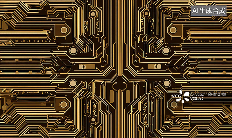 【AI数字艺术】电路板图案纹理图片素材
