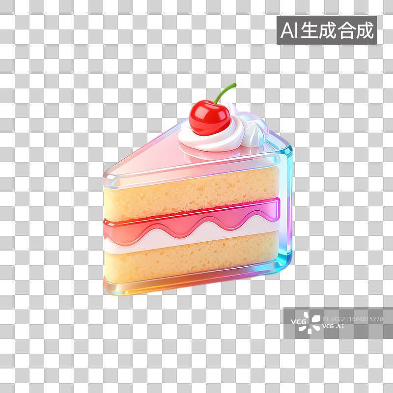 【AI数字艺术】色彩鲜艳的蛋糕切片图片素材