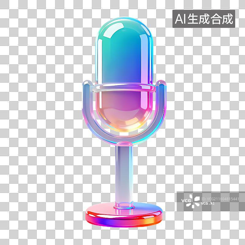 【AI数字艺术】色彩绚丽的现代麦克风图片素材