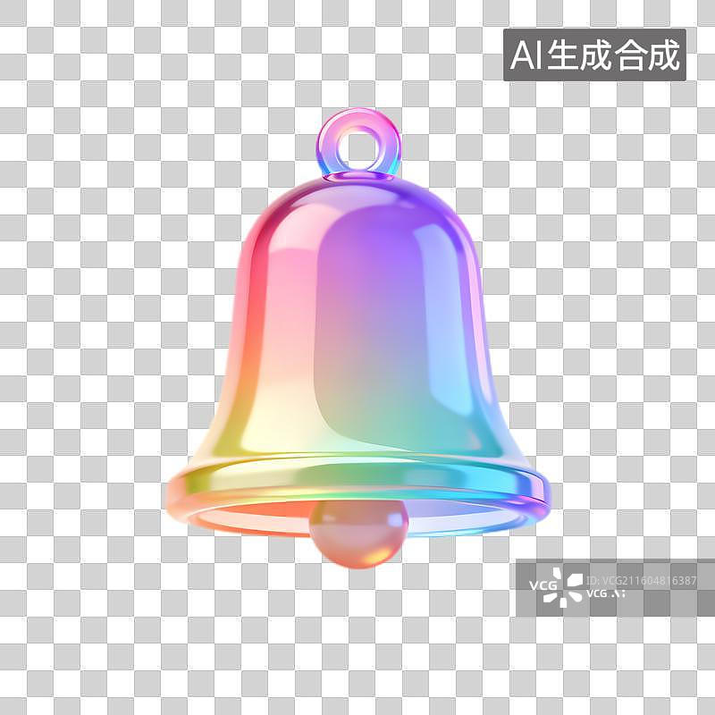 【AI数字艺术】色彩绚丽的渐变铃铛图片素材