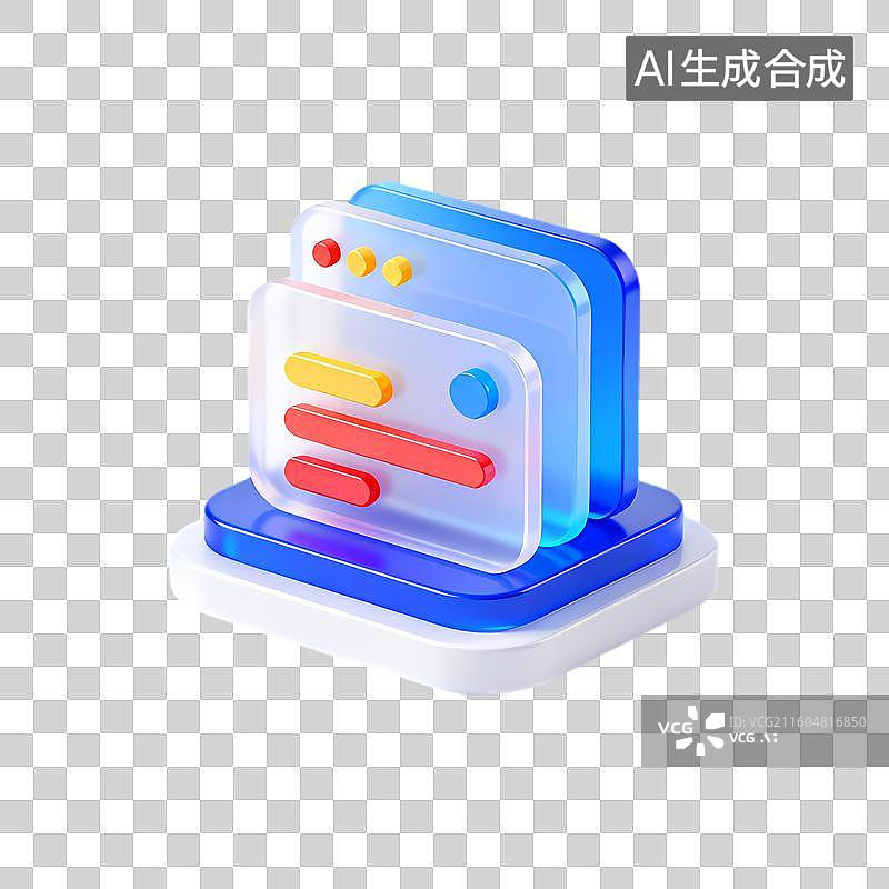 【AI数字艺术】现代科技服务器图标图片素材