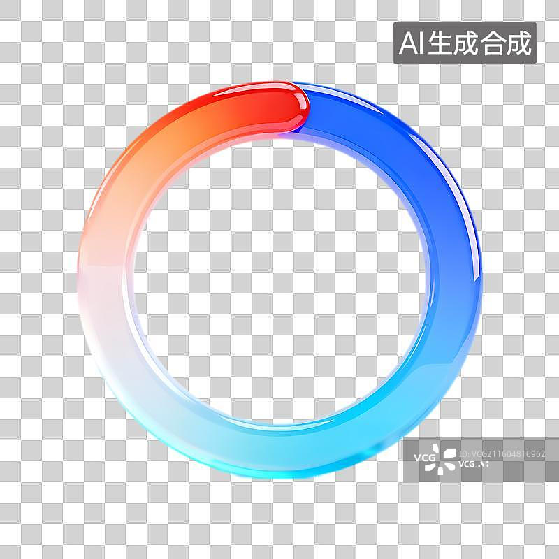 【AI数字艺术】色彩丰富的圆形渐变环图片素材