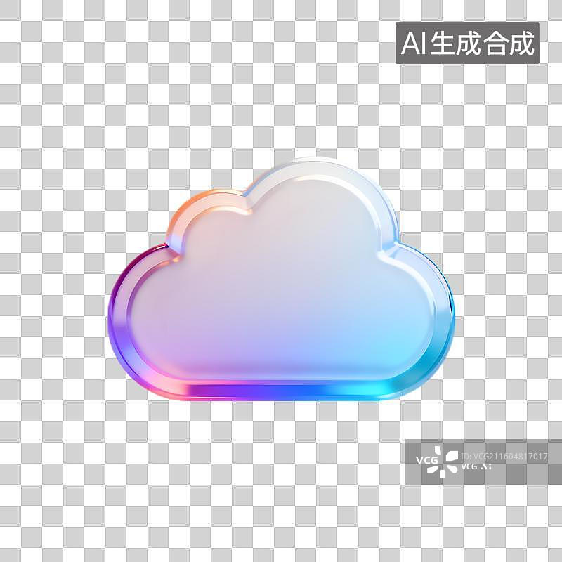 【AI数字艺术】色彩渐变的云朵形状设计图片素材