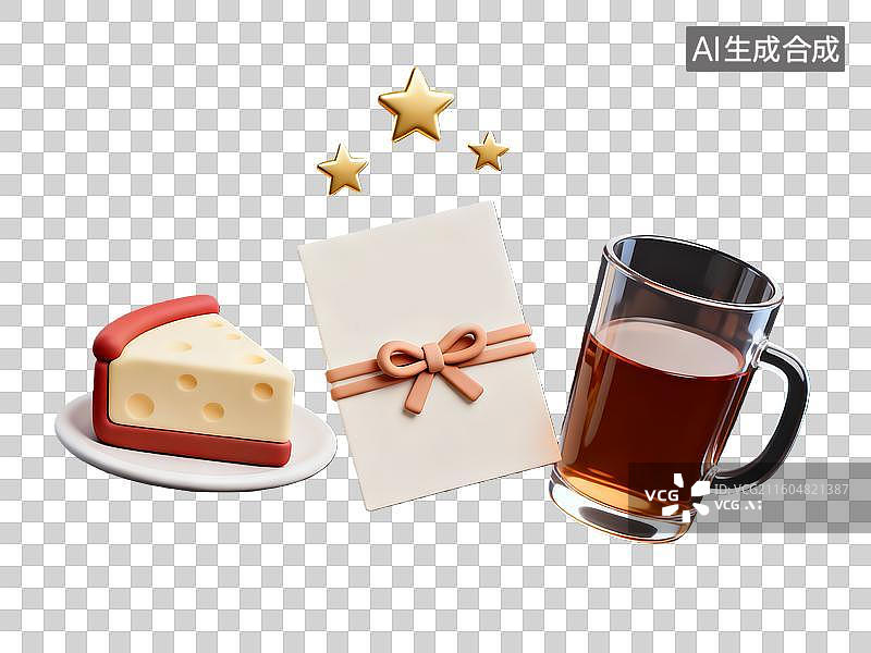 【AI数字艺术】3d西方节日感恩节食物元素图片素材