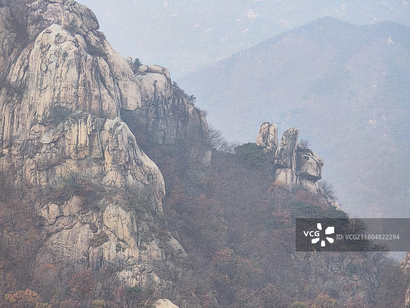 五莲山，一线天，风动石，试剑石图片素材