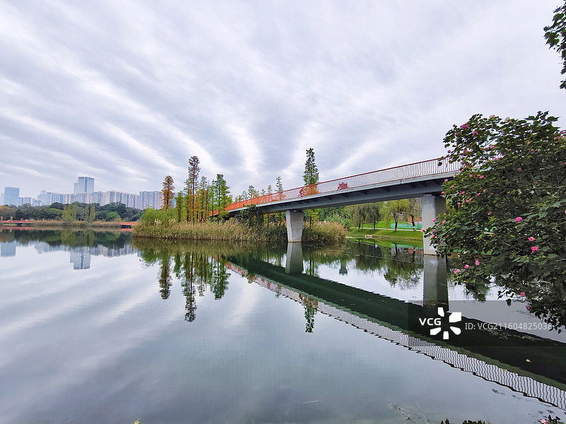 四川成都锦城湖公园图片素材