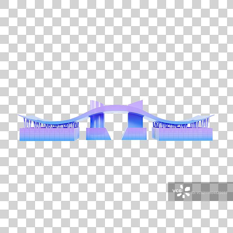 3D渲染的深圳市民中心元素深圳城市元素深圳地标建筑图片素材