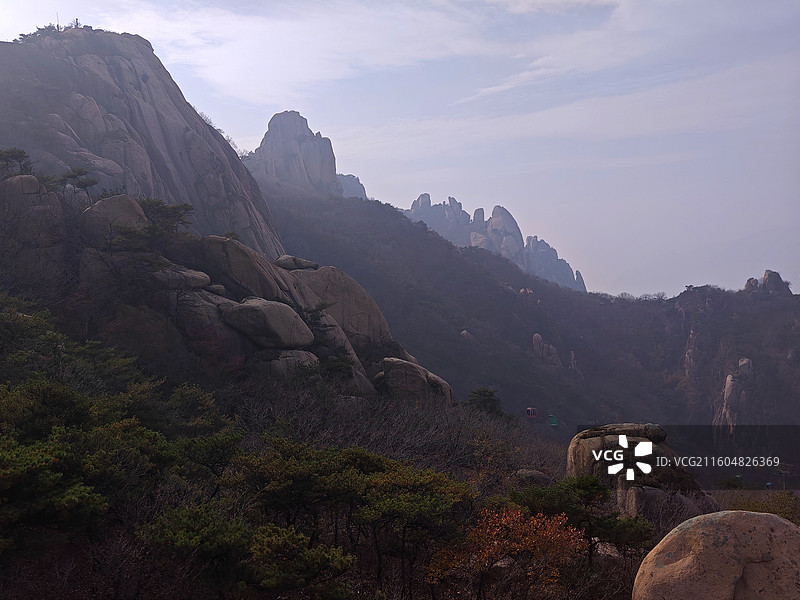 五莲山，一线天，风动石，试剑石图片素材