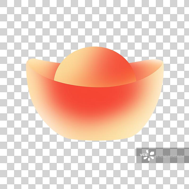 元宝渐变插画元素图片素材