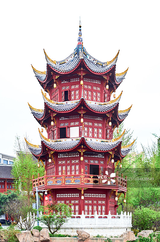 成都琴台路的散花楼图片素材