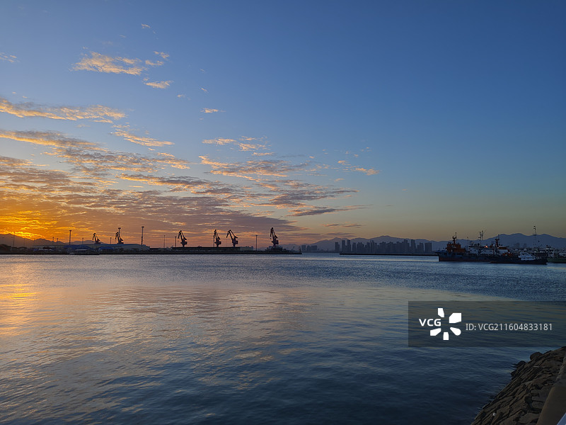 高崎码头黄昏图片素材