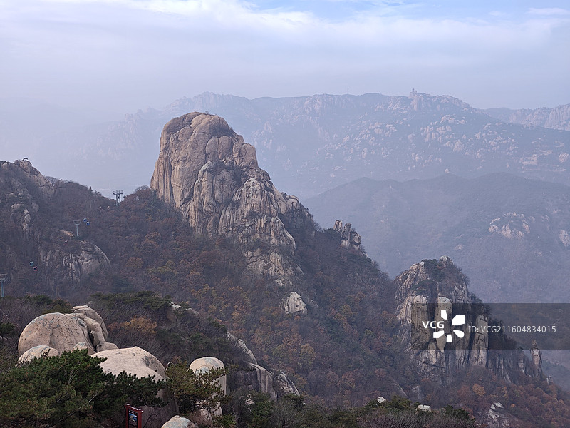 五莲山，一线天，风动石，试剑石图片素材