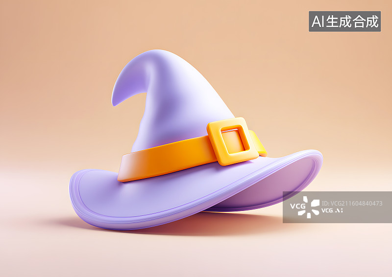 【AI数字艺术】一顶卡通魔术师高顶帽图片素材