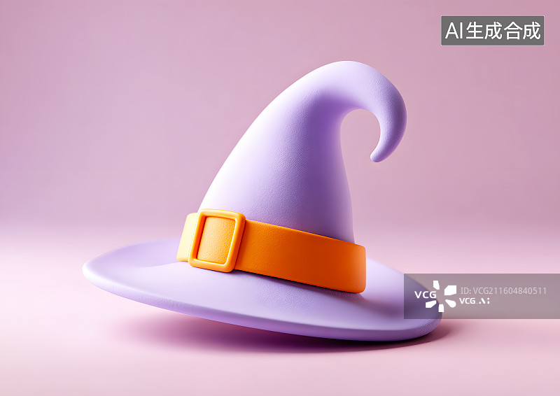 【AI数字艺术】一顶卡通魔术师高顶帽图片素材