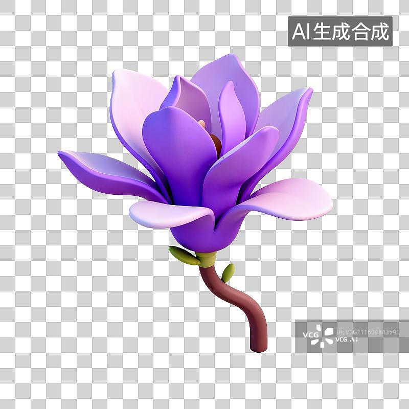 【AI数字艺术】紫荆花插画图片素材