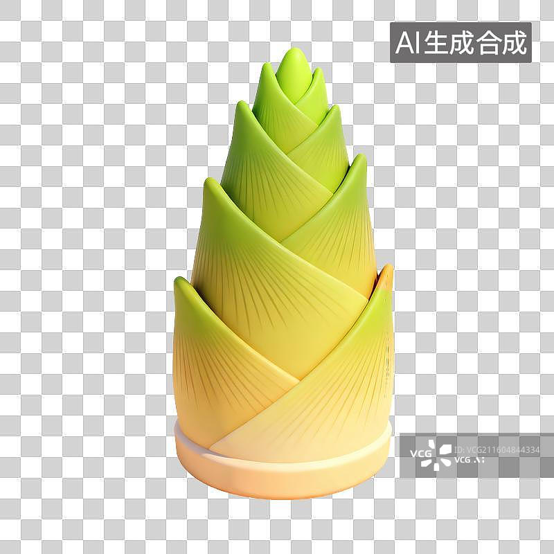 【AI数字艺术】竹笋插画图片素材
