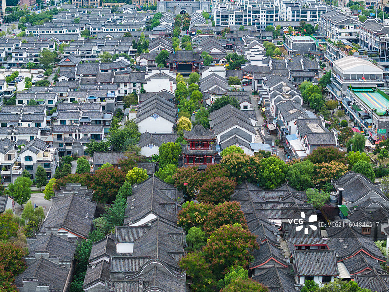 长寿菩提古镇全景图图片素材
