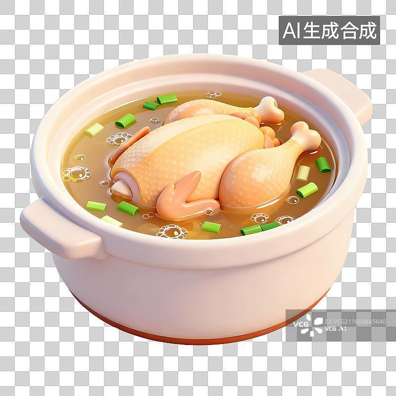 【AI数字艺术】砂锅炖鸡美食图片素材
