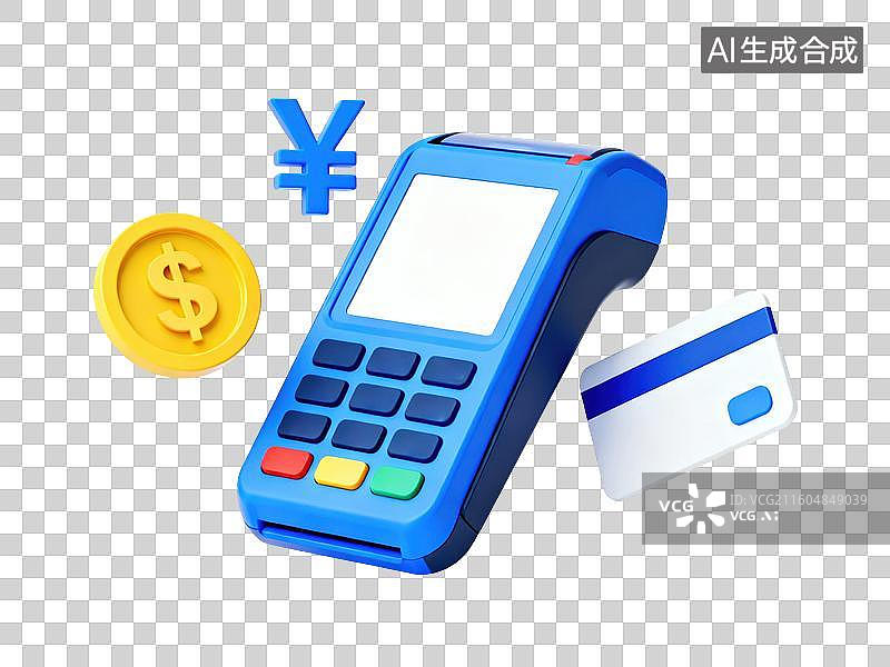 【AI数字艺术】支付终端与货币符号图片素材