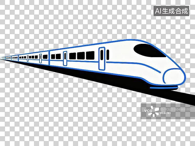 【AI数字艺术】高速列车侧面轮廓图图片素材