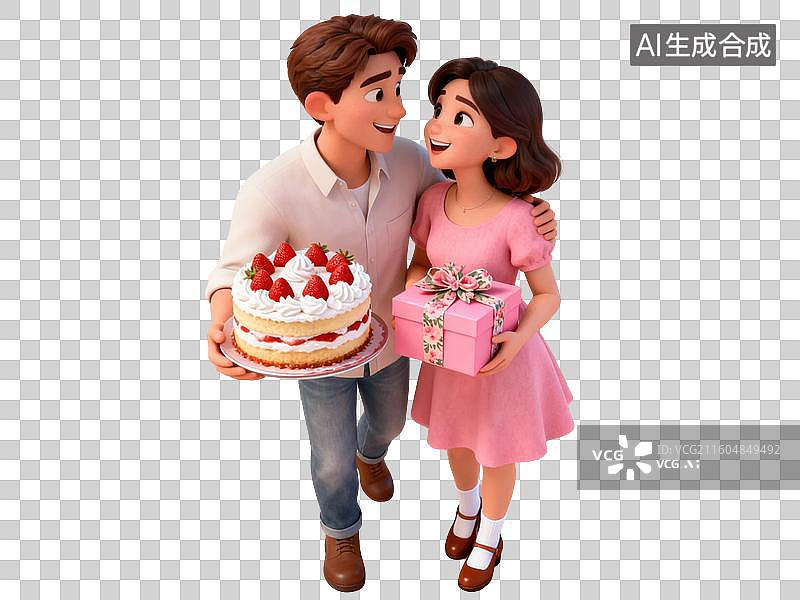 【AI数字艺术】情人节情侣图片素材