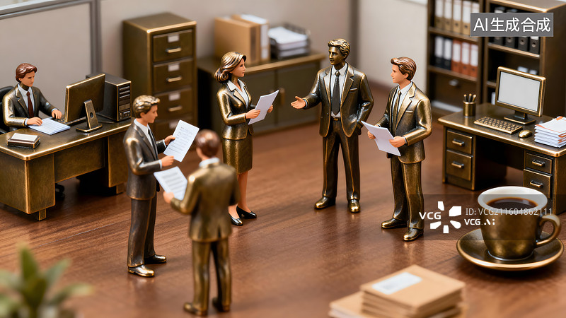 【AI数字艺术】商业精英 金融大亨 商务合作会谈图片素材