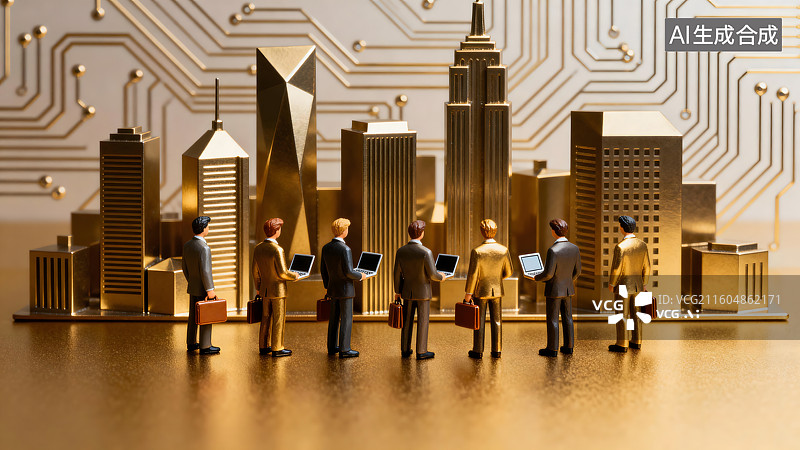 【AI数字艺术】商业精英 金融大亨 商务合作会谈图片素材