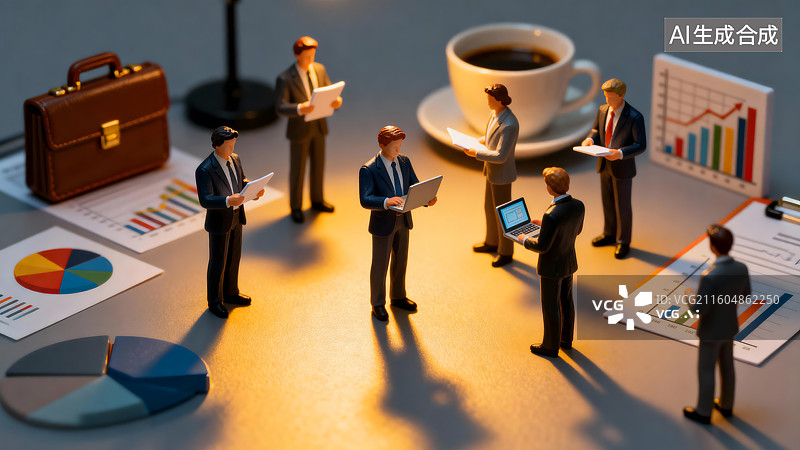 【AI数字艺术】商业精英 金融大亨 商务合作会谈图片素材