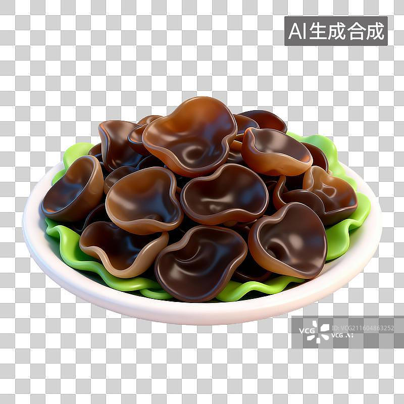 【AI数字艺术】3D拟物风格二十四节气冬天冬至元素铜火锅年夜饭老式火锅木耳图片素材