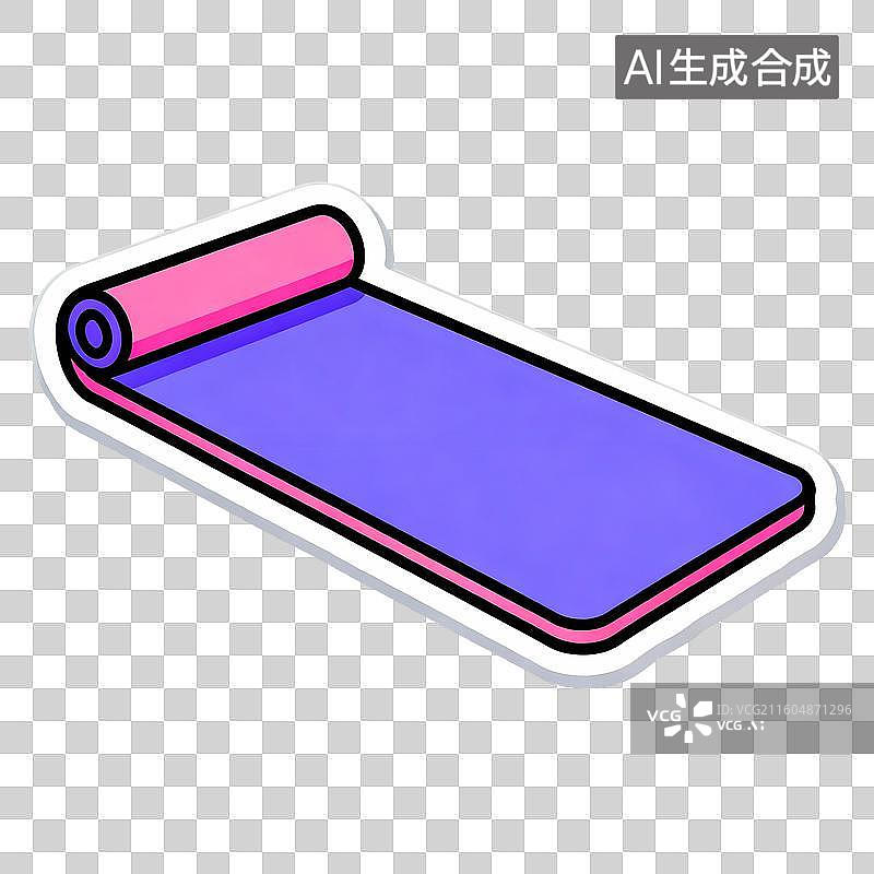 【AI数字艺术】卡通瑜伽垫图片素材