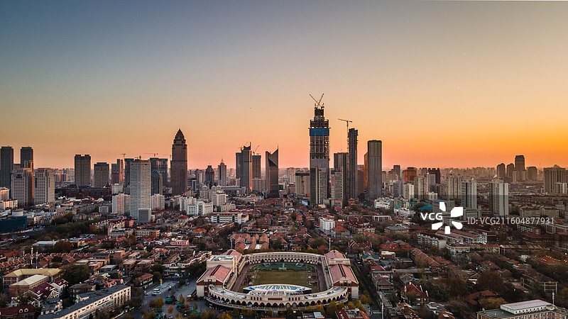 民园日出图片素材