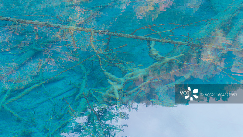 九寨沟秋季绝美秋景和水景图片素材