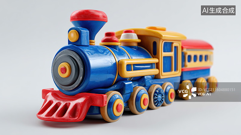 【AI数字艺术】彩色玩具火车图片素材