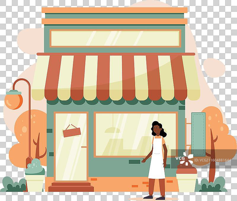 营业中的商店招牌图片素材