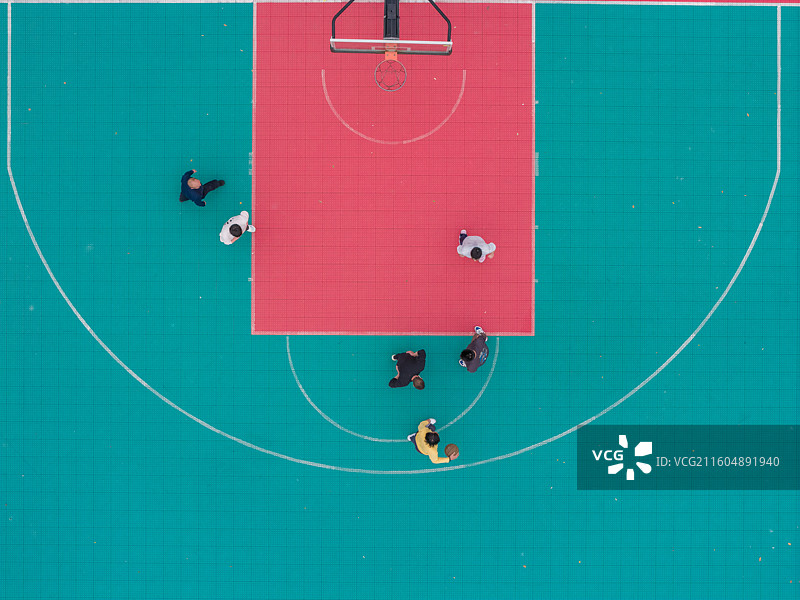 河南省、周口市、川汇区、沙颍河、八一路、滨河公园、篮球场、一群人、半场篮球图片素材