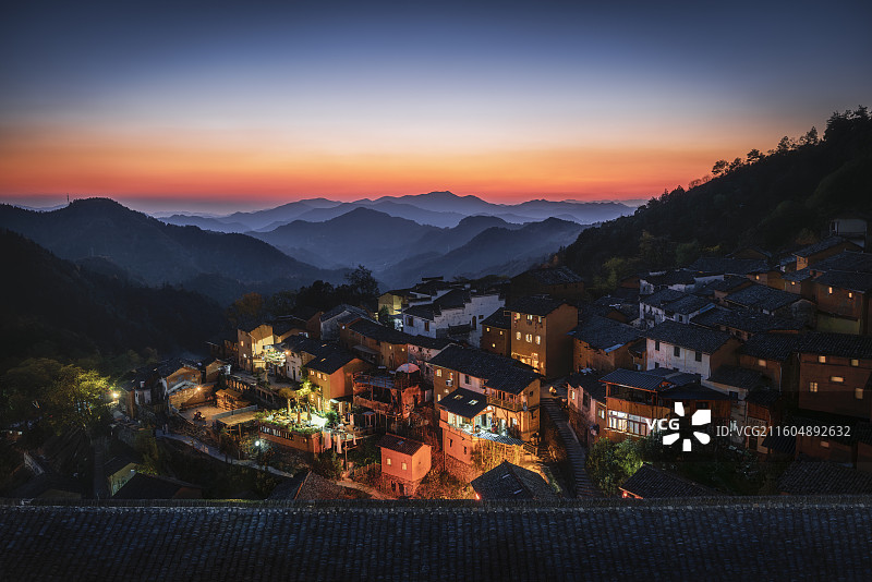 阳产土楼蓝调时光图片素材