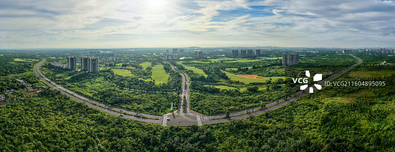 海南省海口市观澜湖国际旅游度假区-全景图图片素材