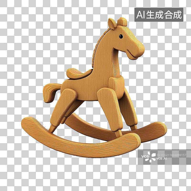 【AI数字艺术】木马元素图片素材