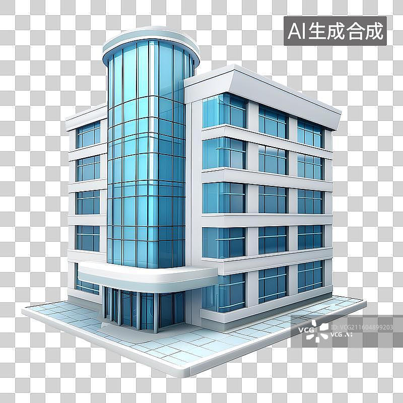 【AI数字艺术】现代医疗大楼图片素材