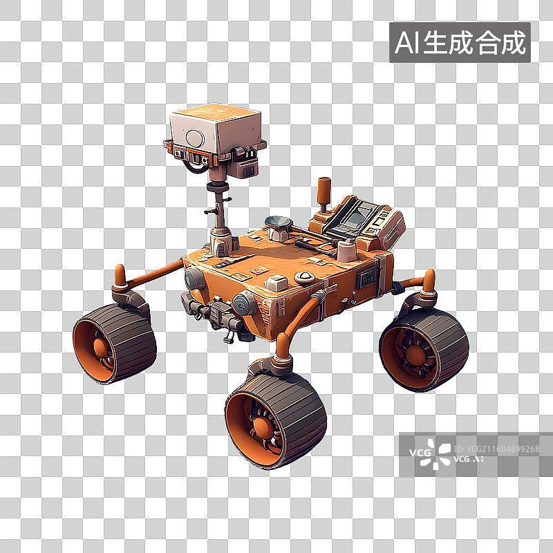 【AI数字艺术】卡通火星探测车图片素材