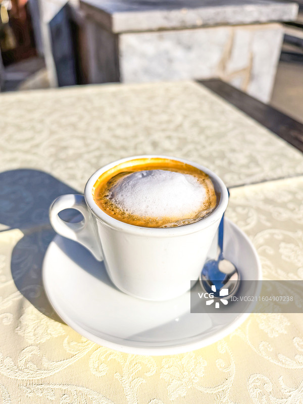 卡布奇诺咖啡饮品特写图片素材