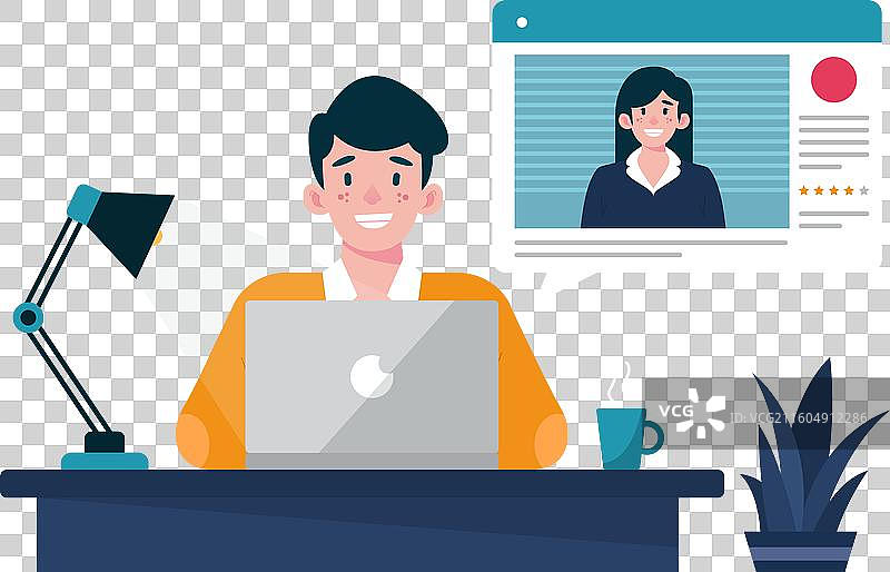 在线面试图片素材