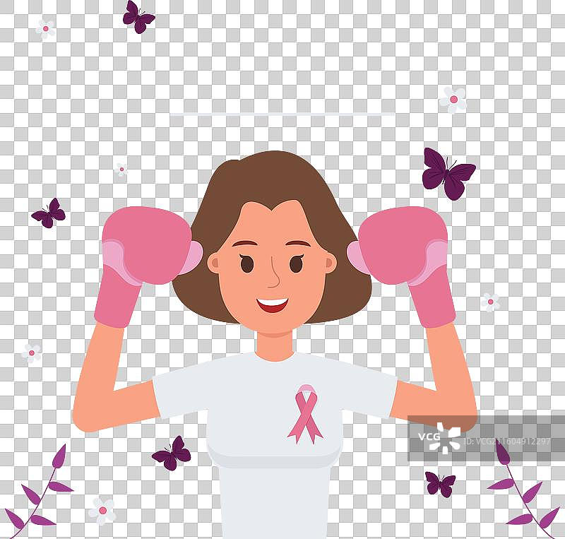 乳腺癌防治月概念图片素材