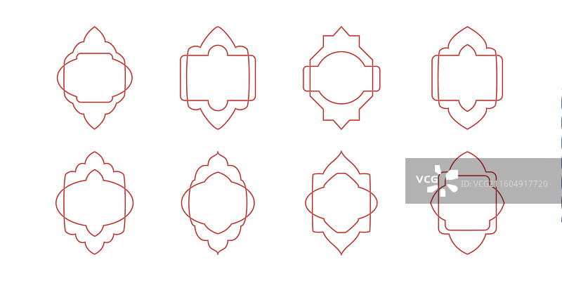 线条天体边框简约波西米亚风格图片素材