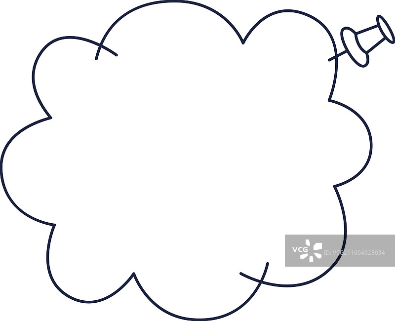 带有图钉的对话气泡涂鸦图片素材