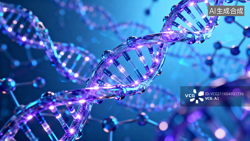 【AI数字艺术】探索生物体内的DNA分子结构与功能图片素材