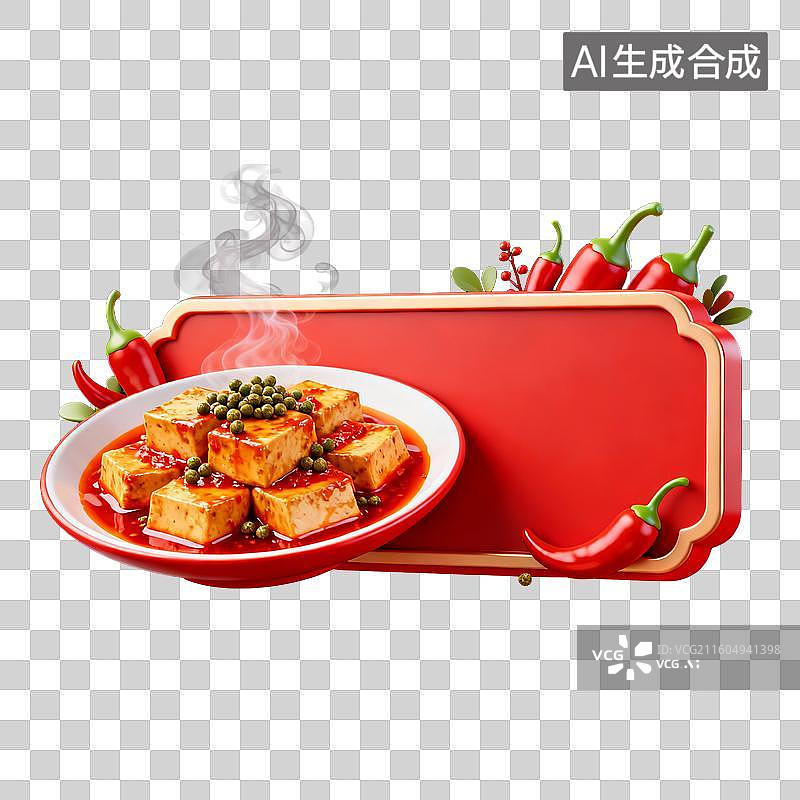 【AI数字艺术】麻婆豆腐美食展示图片素材