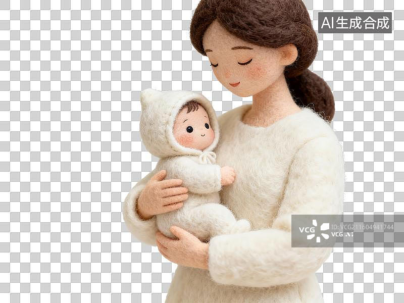 【AI数字艺术】母婴亲子主题 母亲怀抱婴儿的温馨场景图片素材