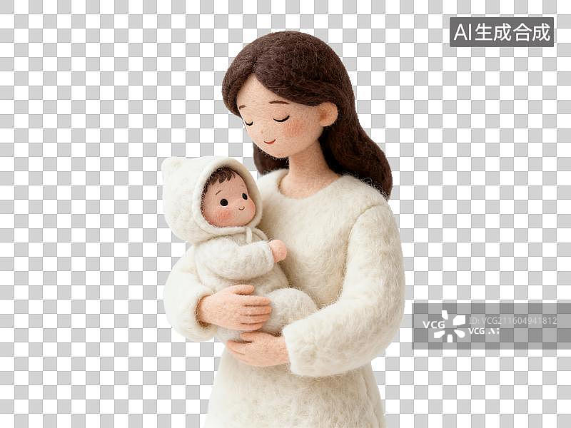 【AI数字艺术】母婴亲子主题 母亲怀抱婴儿的温馨场景图片素材