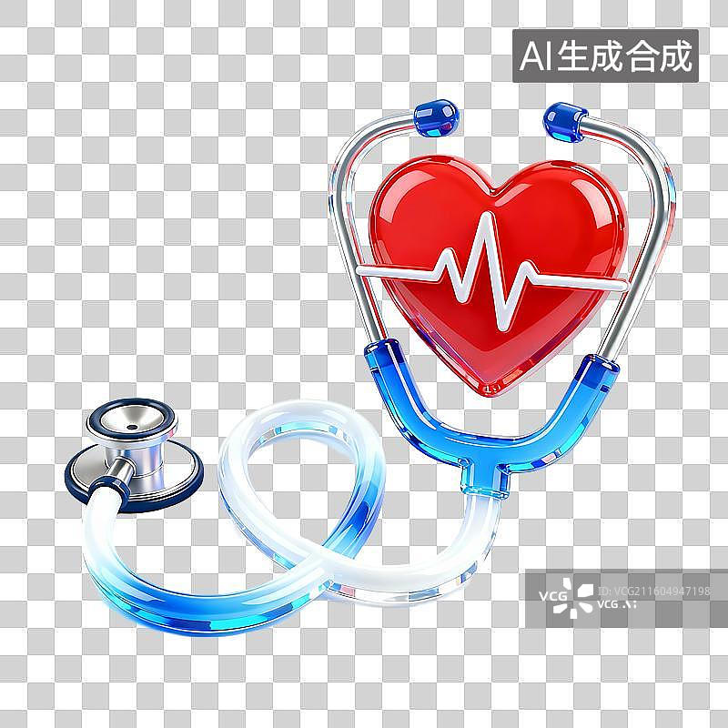 【AI数字艺术】科技感3D建模医疗元素图片素材